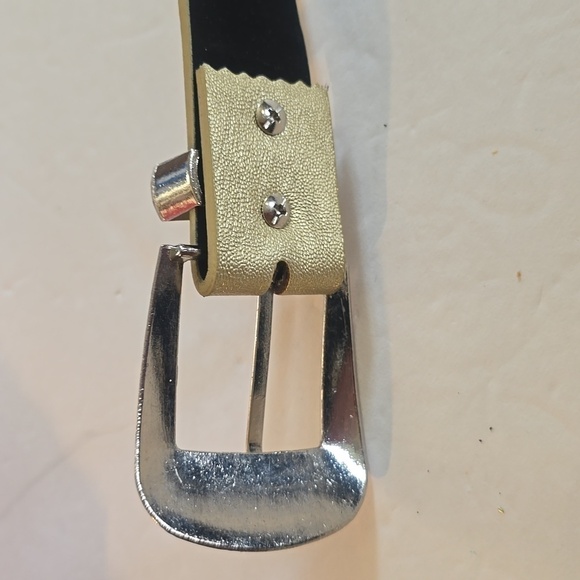 MMS Design Sudio Womens Gold Sparkle Bling rhinestone Belt western Sz.L/XL - Picture 4 of 9